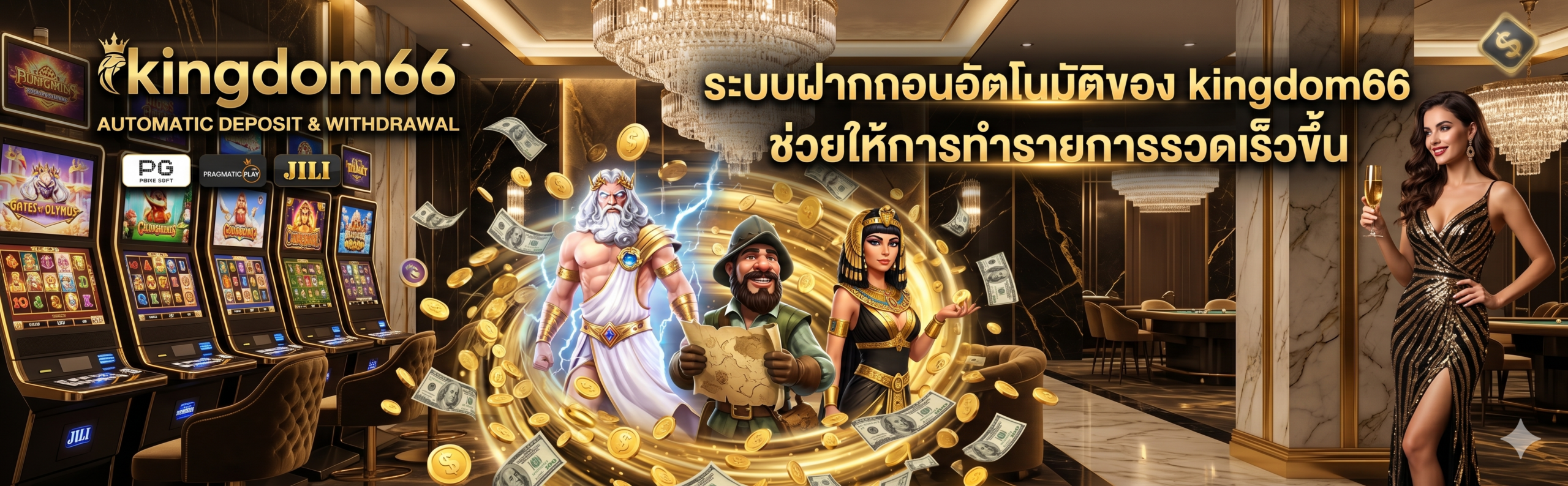 ระบบฝากถอนอัตโนมัติของ kingdom66 ช่วยให้การทำรายการรวดเร็วขึ้น​