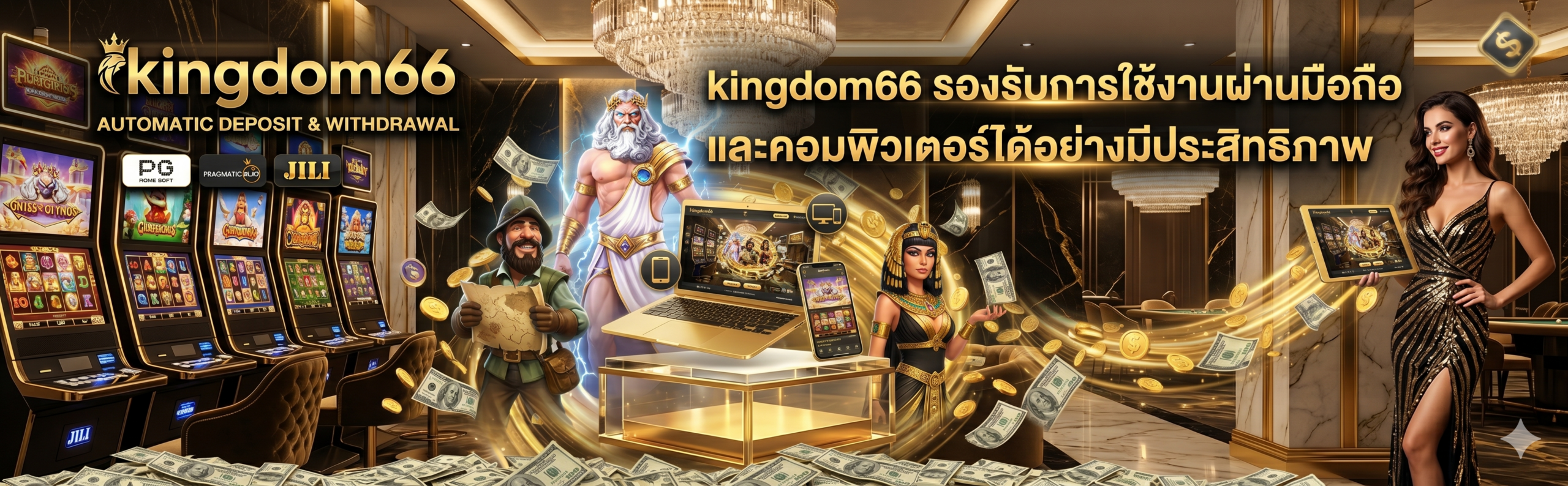 kingdom66 รองรับการใช้งานผ่านมือถือและคอมพิวเตอร์ได้อย่างมีประสิทธิภาพ​
